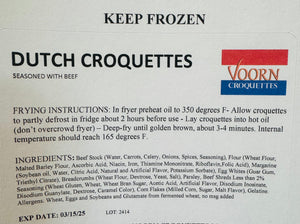 Dutch Croquettes (Available only at the Store)