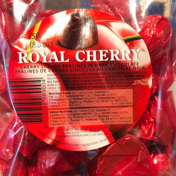 Royal Cherry Pralines Dark Chocolate 8.8 oz
