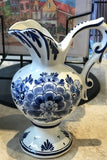 Delft Blue Flower Vase 8”